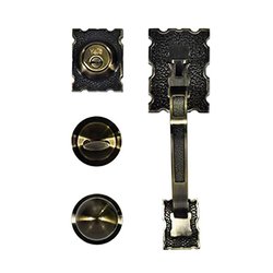 Cerradura Entrada Gatillo Caribe Latón Antiguo Ll/M