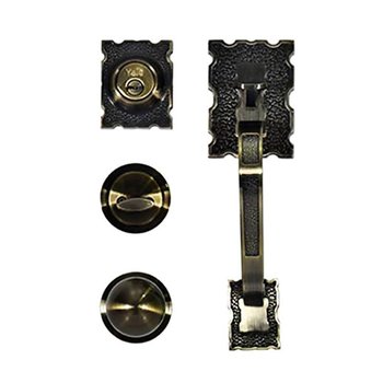 Cerradura Entrada Gatillo Caribe Latón Antiguo Ll/M