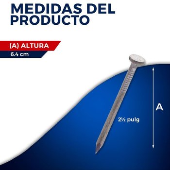 Clavo Estándar Madera 2½ pulg 1 kg