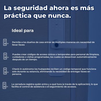 Cerradura Digital para puerta XE CI-400BT plata con bluetooth