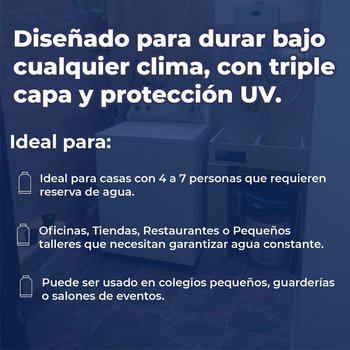 Tinaco Multicapa Beige Resistec Rotoplas 1100 L