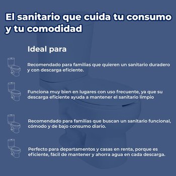 Sanitario Redondo Blanco Olimpia Helvex Grado Ecológico 3.8 LPD