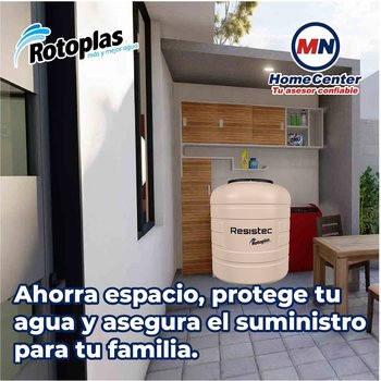 Tinaco Multicapa Beige Resistec Rotoplas 800 L 1.02X1.20
