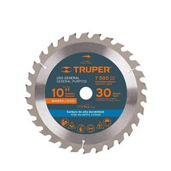 Disco Sierra Madera 40 Dientes Truper 10 pulg Centro 5/8