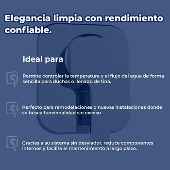 Llave Monomando Para regadera Helvex Lusitania LUS-200