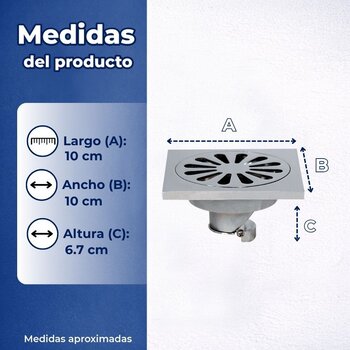 RESUMIDERO CUADRADO ANTICUCARACHAS 4X4"