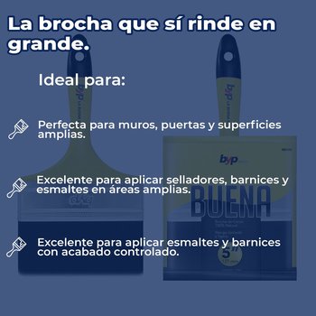 Brocha Byp de cerda natural La Buena 5” pulgadas