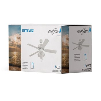 Ventilador Cielo Coolfan Architect Blanco 52 Pulgadas