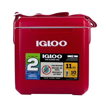 Hielera Tag along Igloo too c/correa ajustable 14 latas rojo