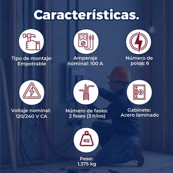 Centro Carga 2 Pastillas Empotrar Square D