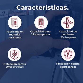 Paquete Centro Carga 2 Unidades Igesa + 2 Pastillas 20A SIEMENS