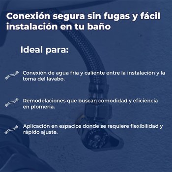 Manguera Maxiflex Flexible Para Lavabo Fluidmaster 1/2X1/2X40 CM