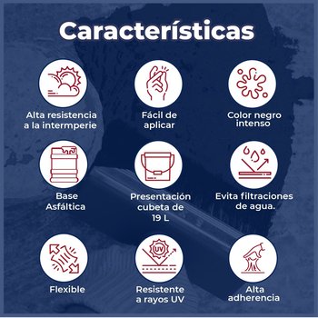Cemento Plástico Negro Asfáltico Thermotek 4 Lt