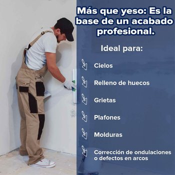 Yeso blanco máximo 40 kg acabados finos y resistentes