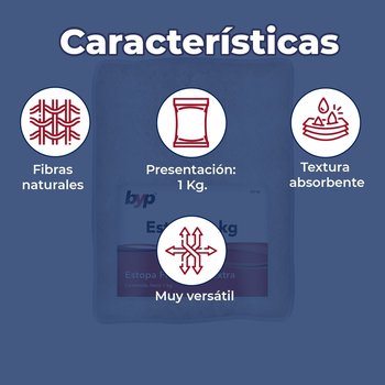 Estopa Blanca Byp Para Uso General 1 kg