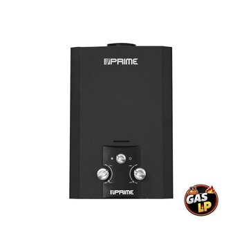 Calentador Paso 6 L Instantáneo Baja Presión Gas LP Prime Negro