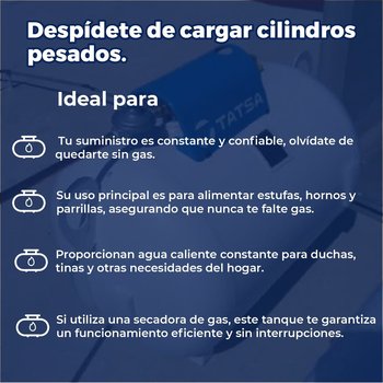 Tanque de gas estacionario 120 LTS tatsa