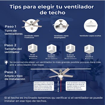 VENTILADOR DE TECHO FENIX GRIS METAL 52 in