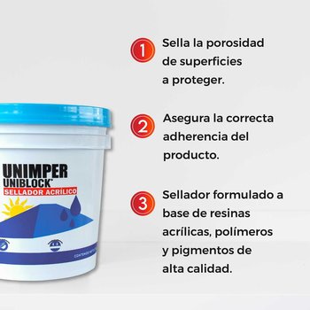 Sellador acrílico Unimper 3.8 l