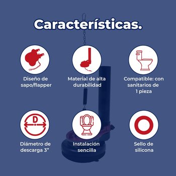 Valvula de Descarga Sanitario 3" Sapo Ajustable One Piece