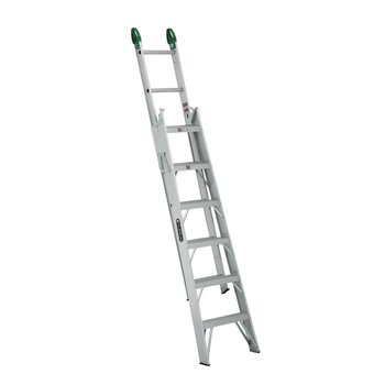 Escalera Aluminio Cuprum Convertible 13 Peldaños