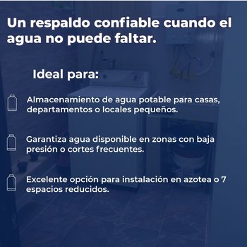 Tinaco Rotoplas Plus Beige 450 L c/herrajes y Filtro 98 X 87