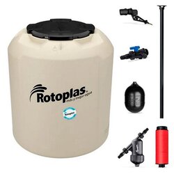 Tinaco Rotoplas Plus Beige 1100 L c/herrajes y Filtro