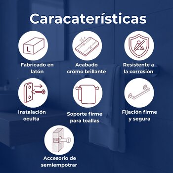 Toallero de Barra Para Baño Helvex Clásica II 205