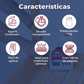 Pegamento Profesional Resistol Blanco 850 1 Lt