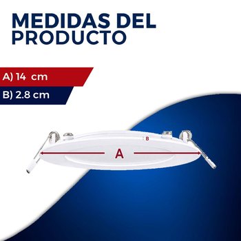 Luminario flat empotrar 5 pulgadas led 6W luz blanco