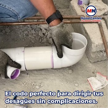 Codo PVC Sanitario 4 90 Grados 100 mm