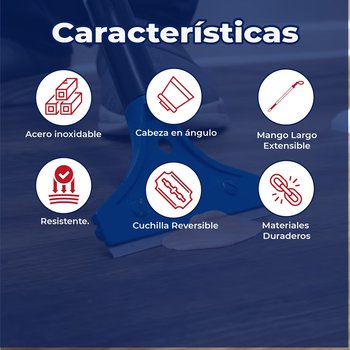 Raspador P/Piso C/Mango Extensible 0.91 M