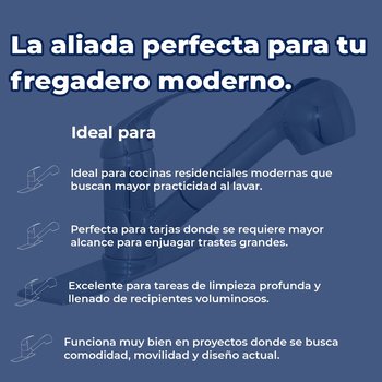 Llave Monomando al Piso Para Fregadero Rugo 8ST