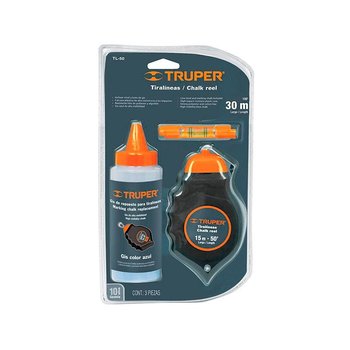 Tiralineas Plástico Gis Nivel Truper 30 m TL50