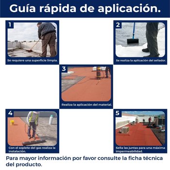 Imper prefabricado APP Sikashield 3.5mm FVidrio gravilla roja