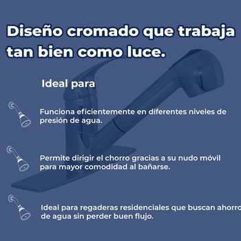 Regadera de Chorro Fijo Ahorradora Helvex H-200