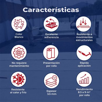 Prefabricado SBS Superply 3.5 mm FV Gravilla Blanca