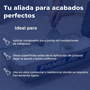 Espátula Mango Plástico Labeled 8 pulg Acero Azul