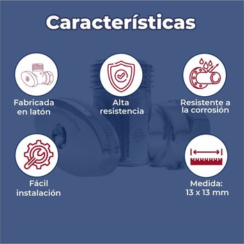 Llave de Control Angular Fluidmaster 1/4 de Vuelta 1/2 x 1/2"