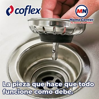 Contracanasta Para Fregadero Con Tubo Acero Inoxidable Coflex