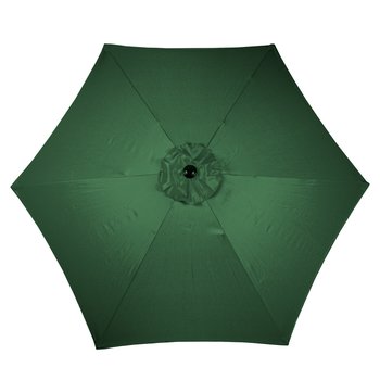 Sombrilla jardín con manivela en acero y poliéster verde