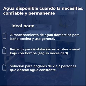 Tinaco Rotoplas Plus Beige 800 L C/Herrajes y Filtro 1.18 X 1.03