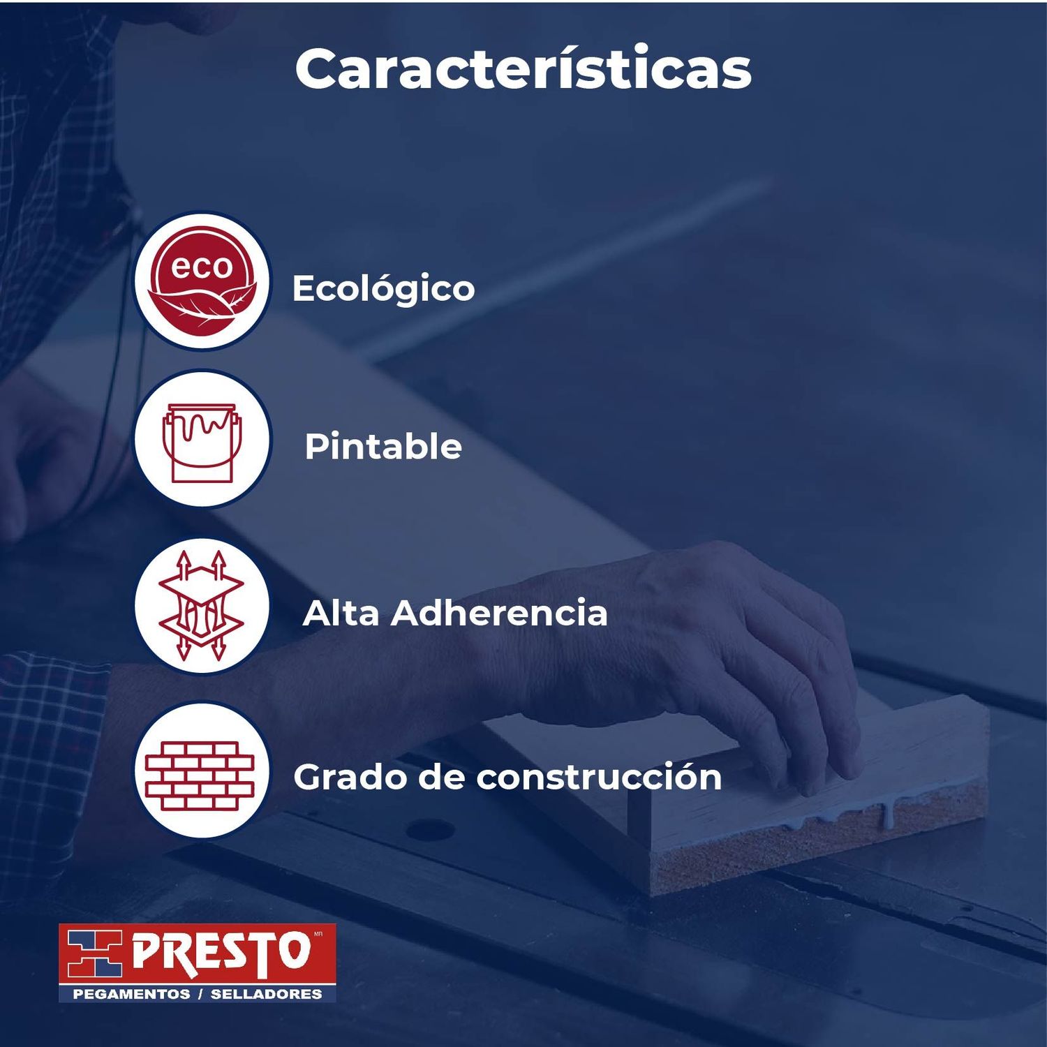 Pegamento Profesional para Madera Blanco Marca Toro 4 KG