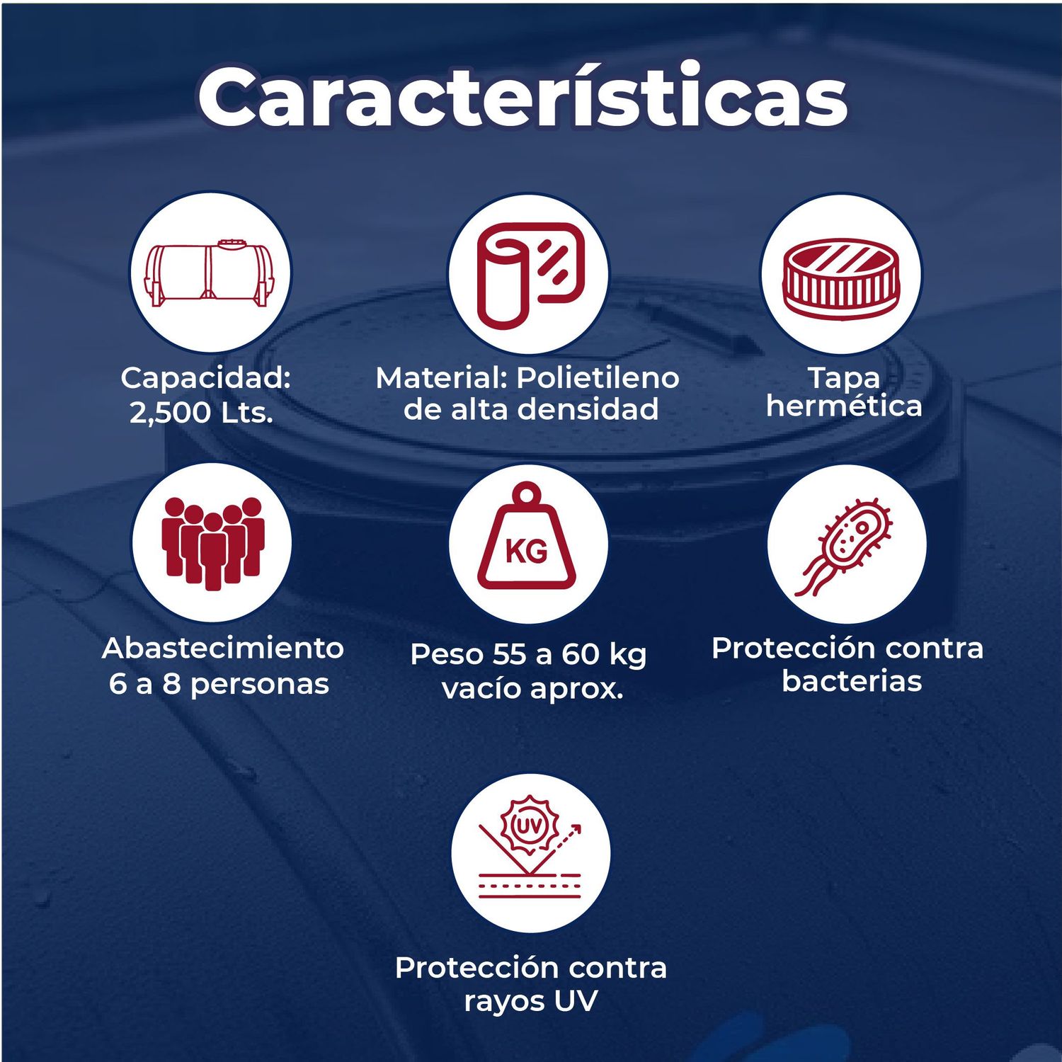 Tanque Nodriza Negro 2500 L Rotoplas Estándar