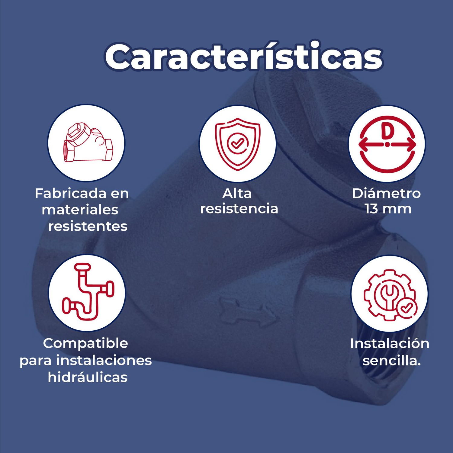 Alec Rugo Válvula de Retención Check Tipo Columpio Rugo ½ pulgada