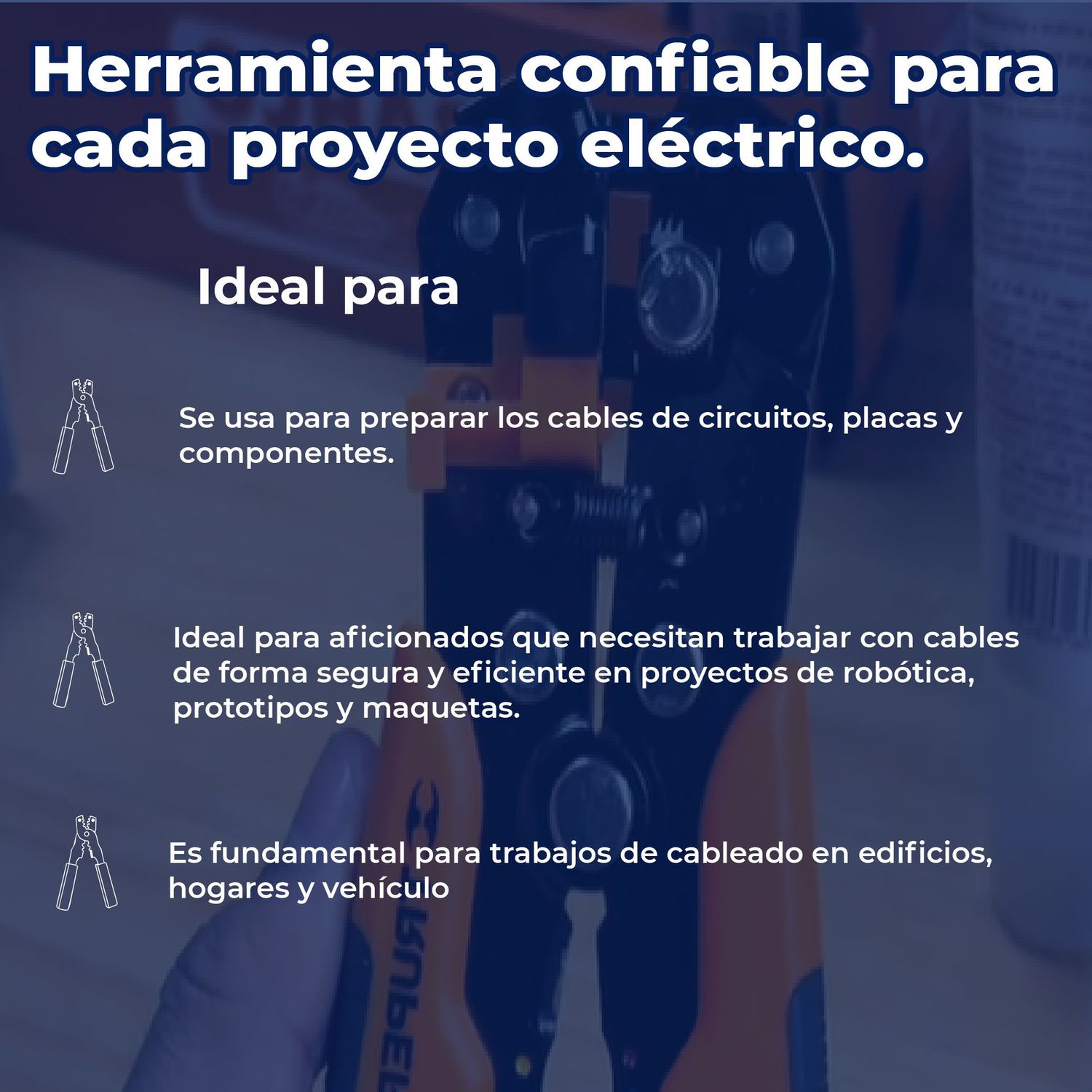 Pinza Profesional Electricista 8 pulg