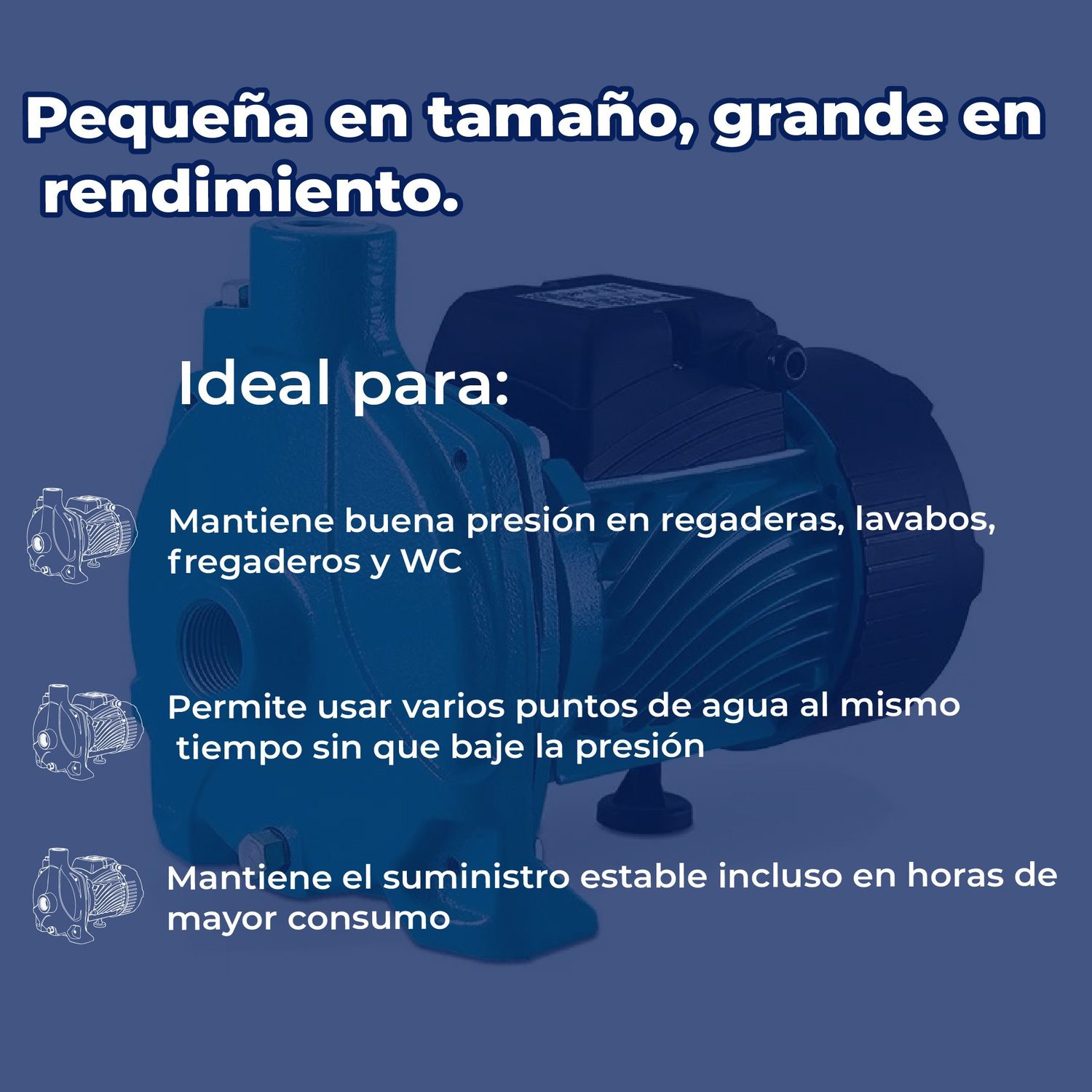 Bomba Centrífuga ½ HP 110V Rotoplas