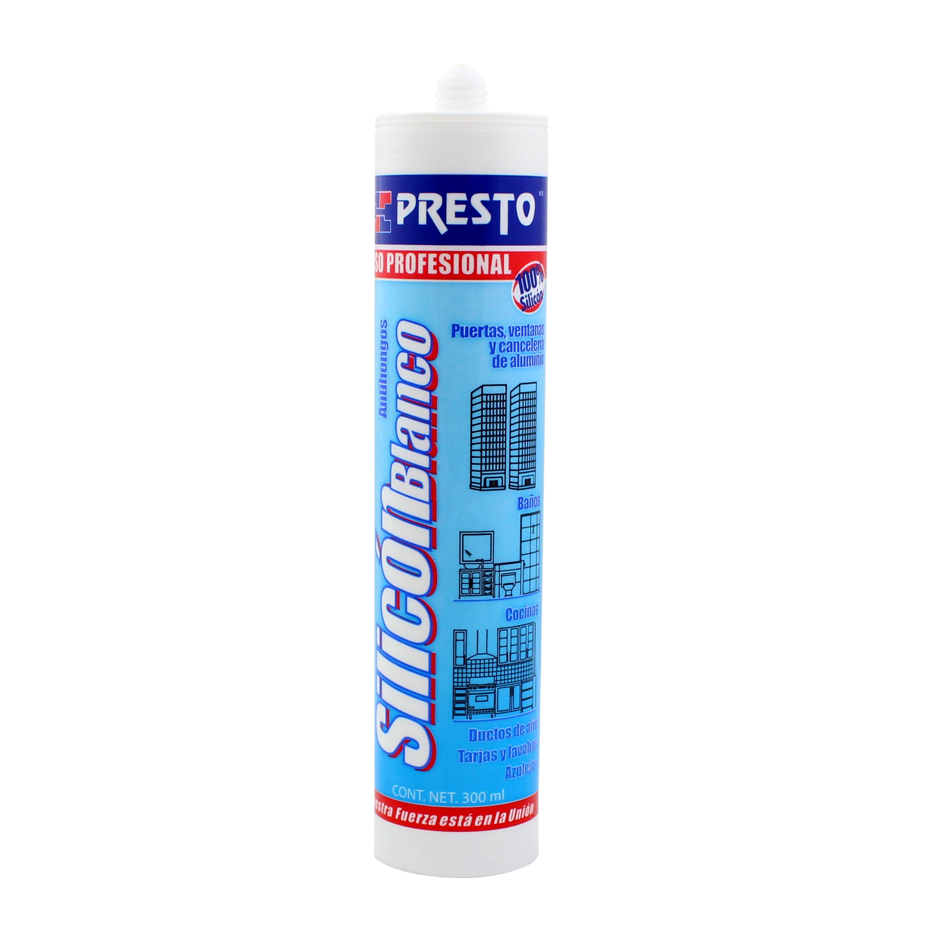 Silicón Blanco marca Presto 300 mL