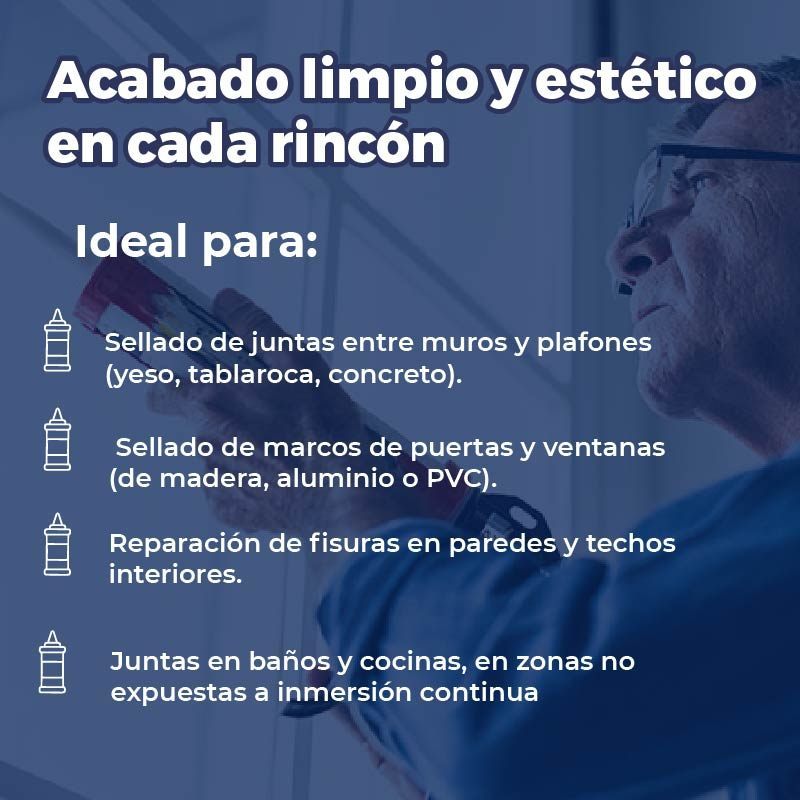 Sellador Acrílico Siliconizado Blanco Sky Cril 300 mL