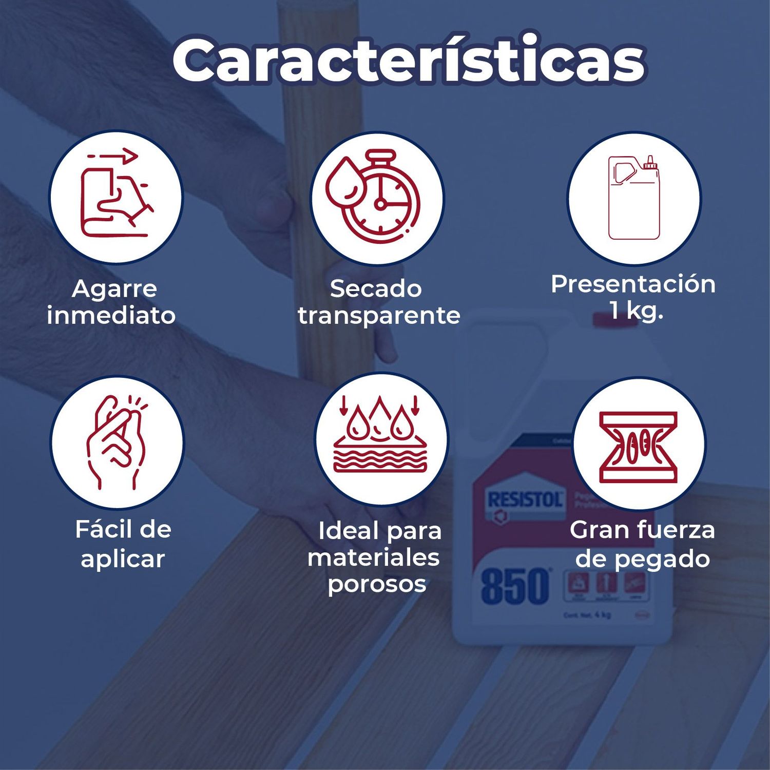 Pegamento Profesional Resistol Blanco 850 1 Lt